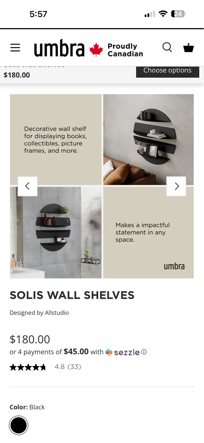 BNIB Umbra Solis Wall Shelves - offwhite - photo 2