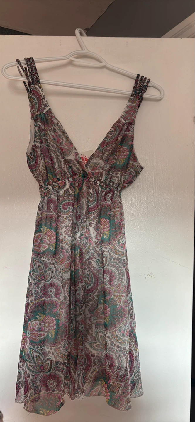 Sheer Paisley Maxi Dress