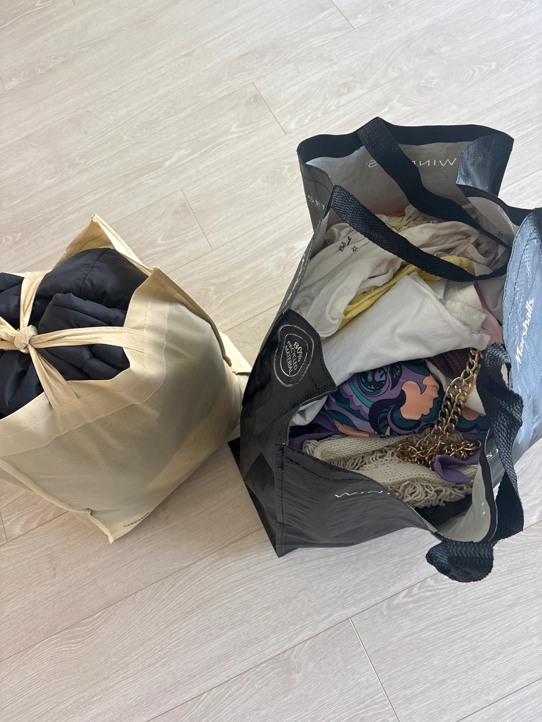 I would like to give away two bags of clothes