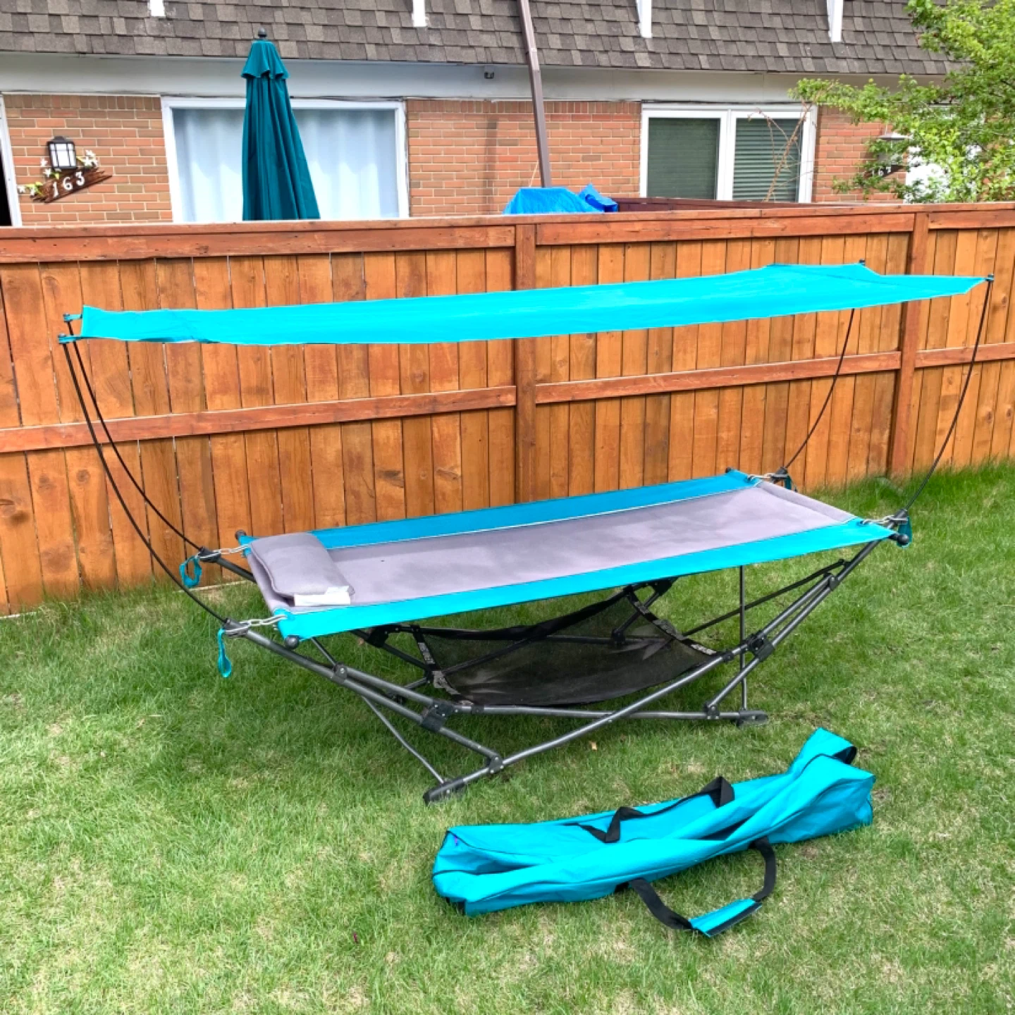Hammock with Stand Outdoor Standing Hammock Portable Lounger - photo 2