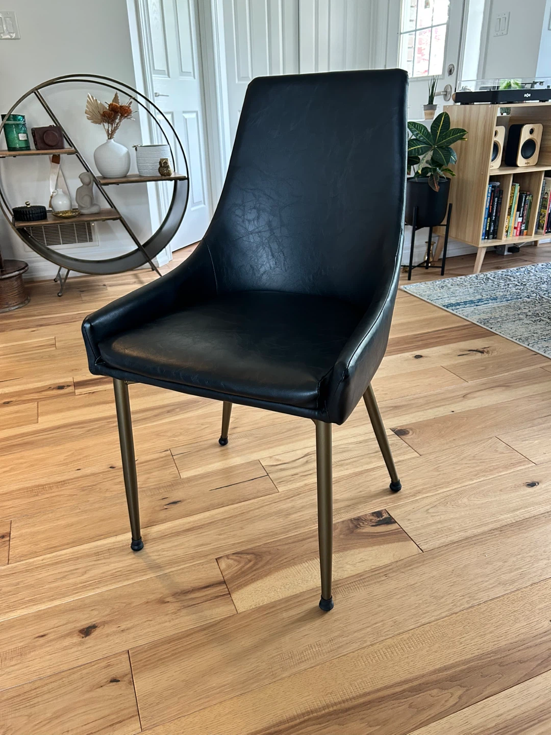 Set of 6 Black Faux Leather Dining Chairs - photo 3