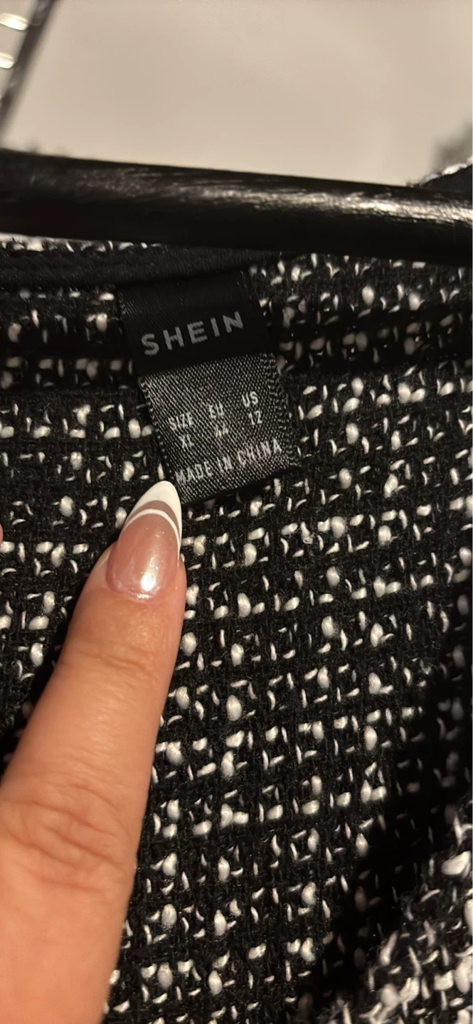 SHEIN Women's Black & White Tweed Dress Size US 12 - photo 2