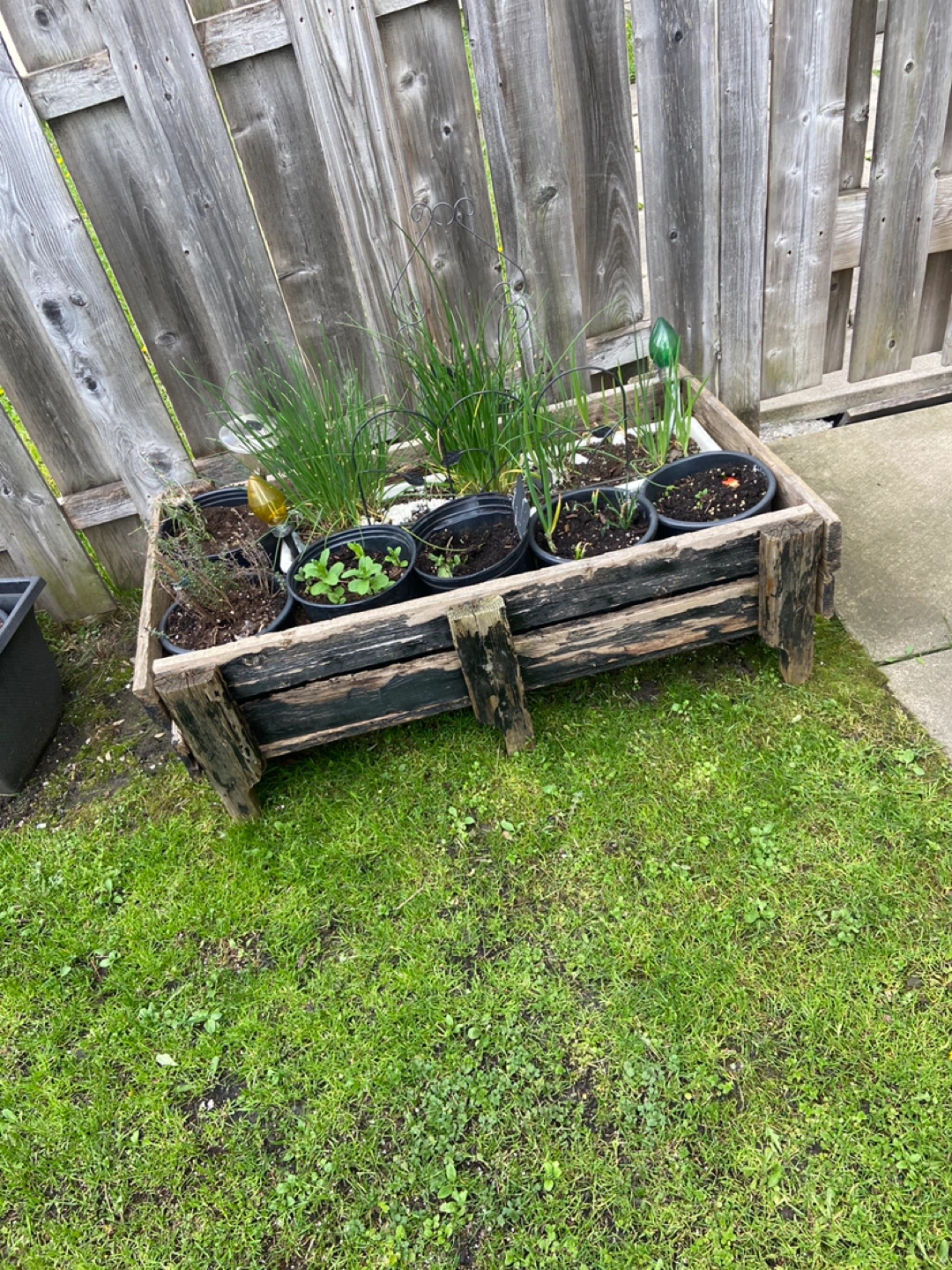 Wooden Planter  no plants included