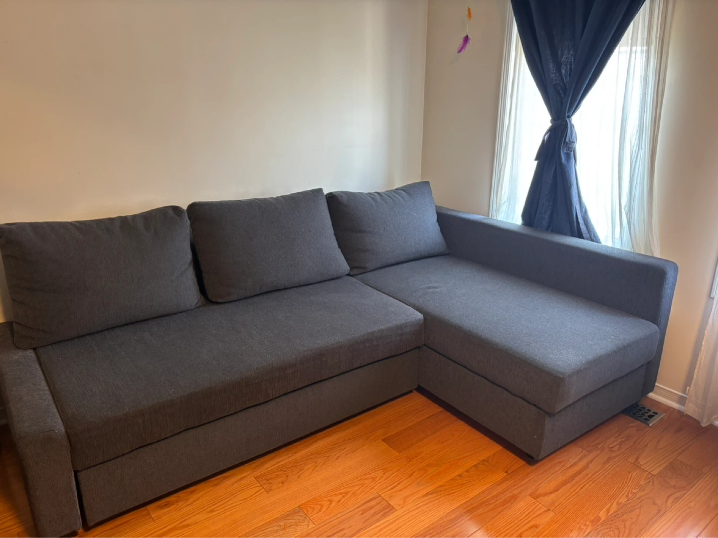IKEA FRIHETEN Corner Sofa-bed with Storage - Dark Gray - photo 5
