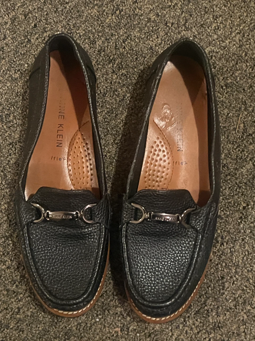Anne Klein Black Loafers