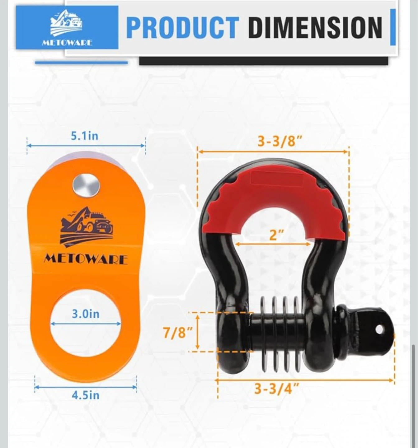New Offroad Recovery Kit Tree Saver D Ring Shackles Snatch Block - photo 5