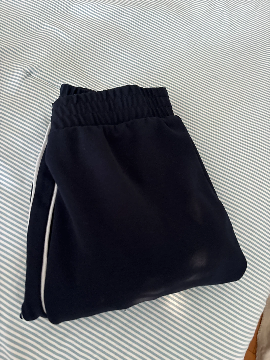 BLOOMOON JEANS Navy Athletic Pants with White Stripe - photo 3
