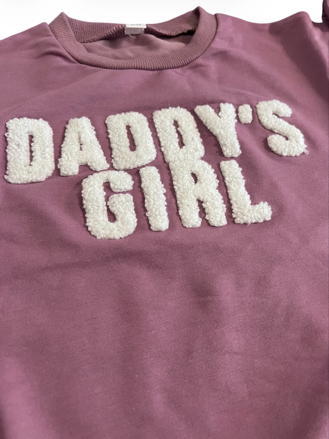 Daddy’s Girl” Romper Sweater – Dusty Mauve Pink – Size 60 (0-3M) - photo 2