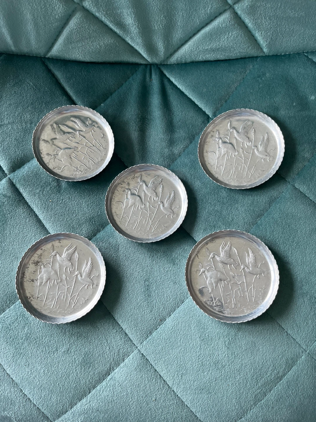 Vintage Aluminum Coasters - Ducks - Set of 8 - photo 5
