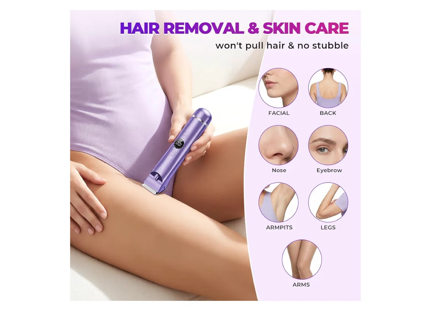 Purple Bikini Trimmer - IPX7 Waterproof - photo 5