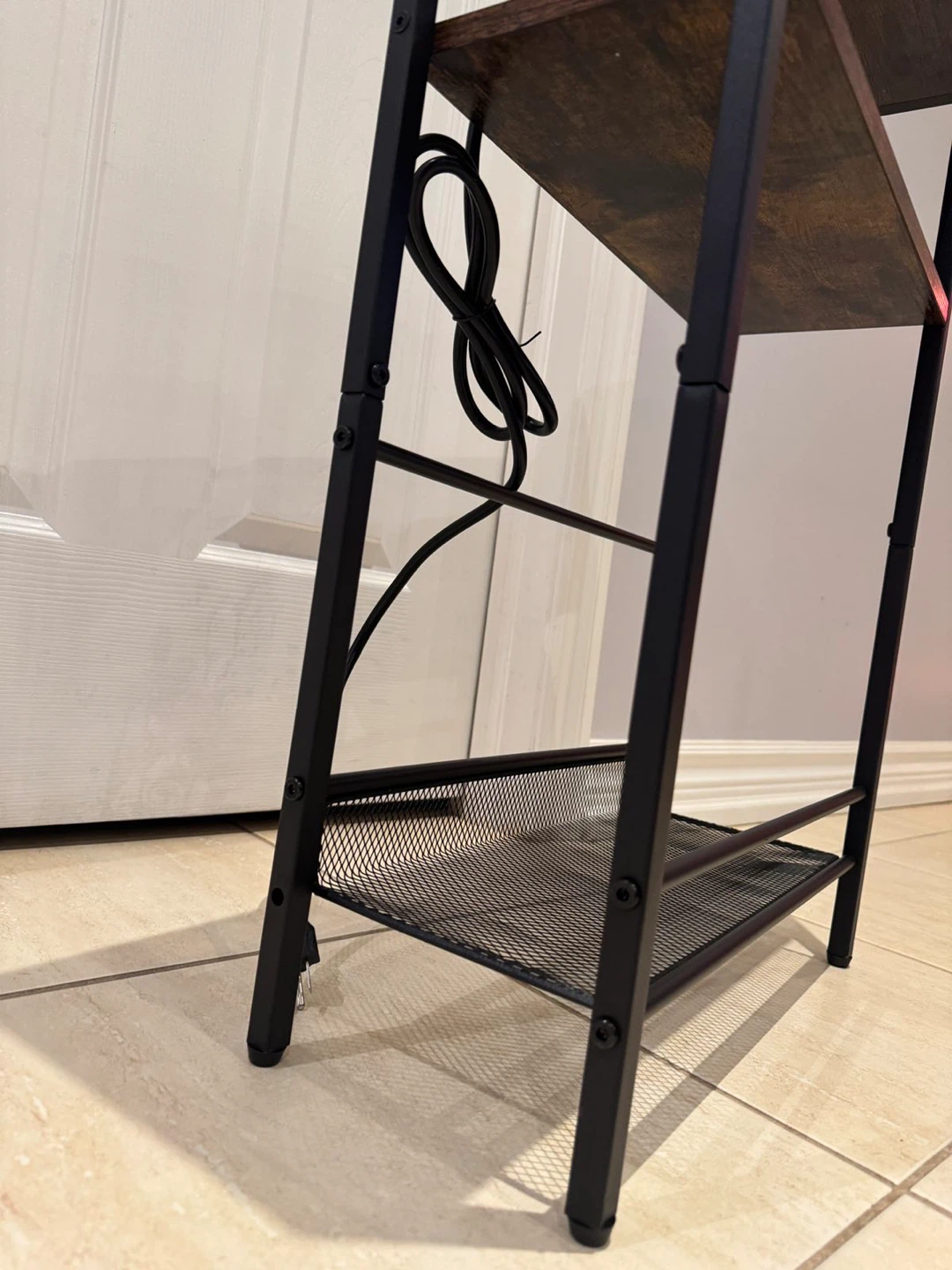 Industrial Side Table with Built-in Outlets - photo 5