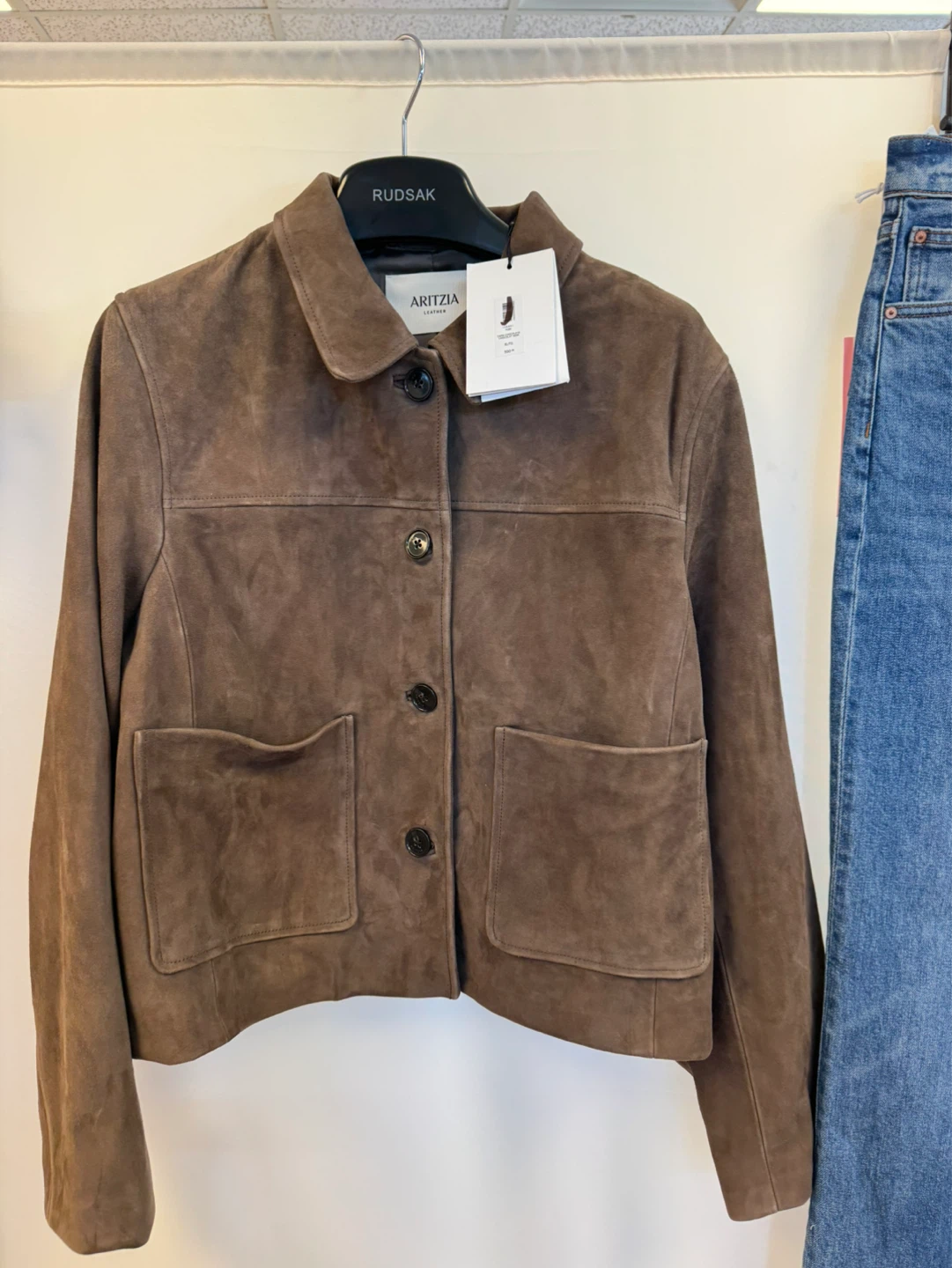 ARITZIA Tori Dark Chocolate Suede Jacket - XL/TG
