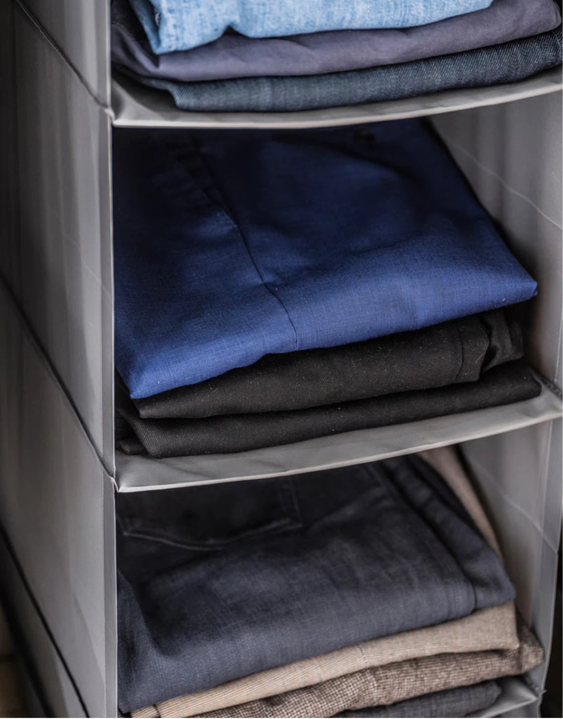 6-Shelf Hanging Closet Organizer Gray - photo 3