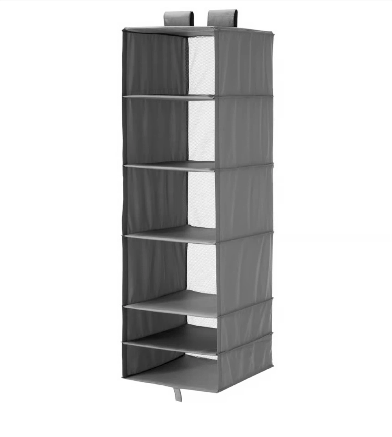 6-Shelf Hanging Closet Organizer Gray