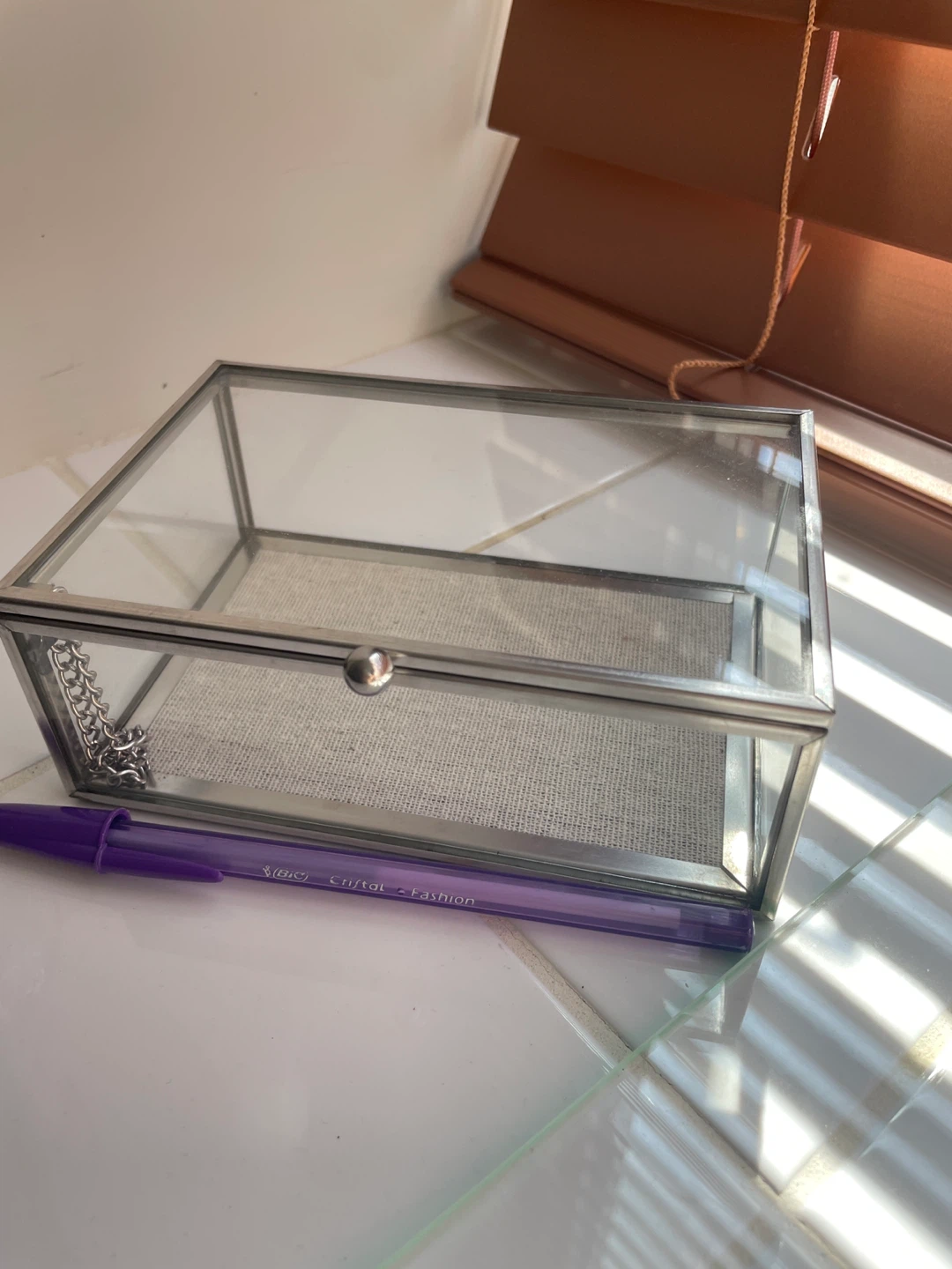 Glass Hinged Jewellery Box - photo 2