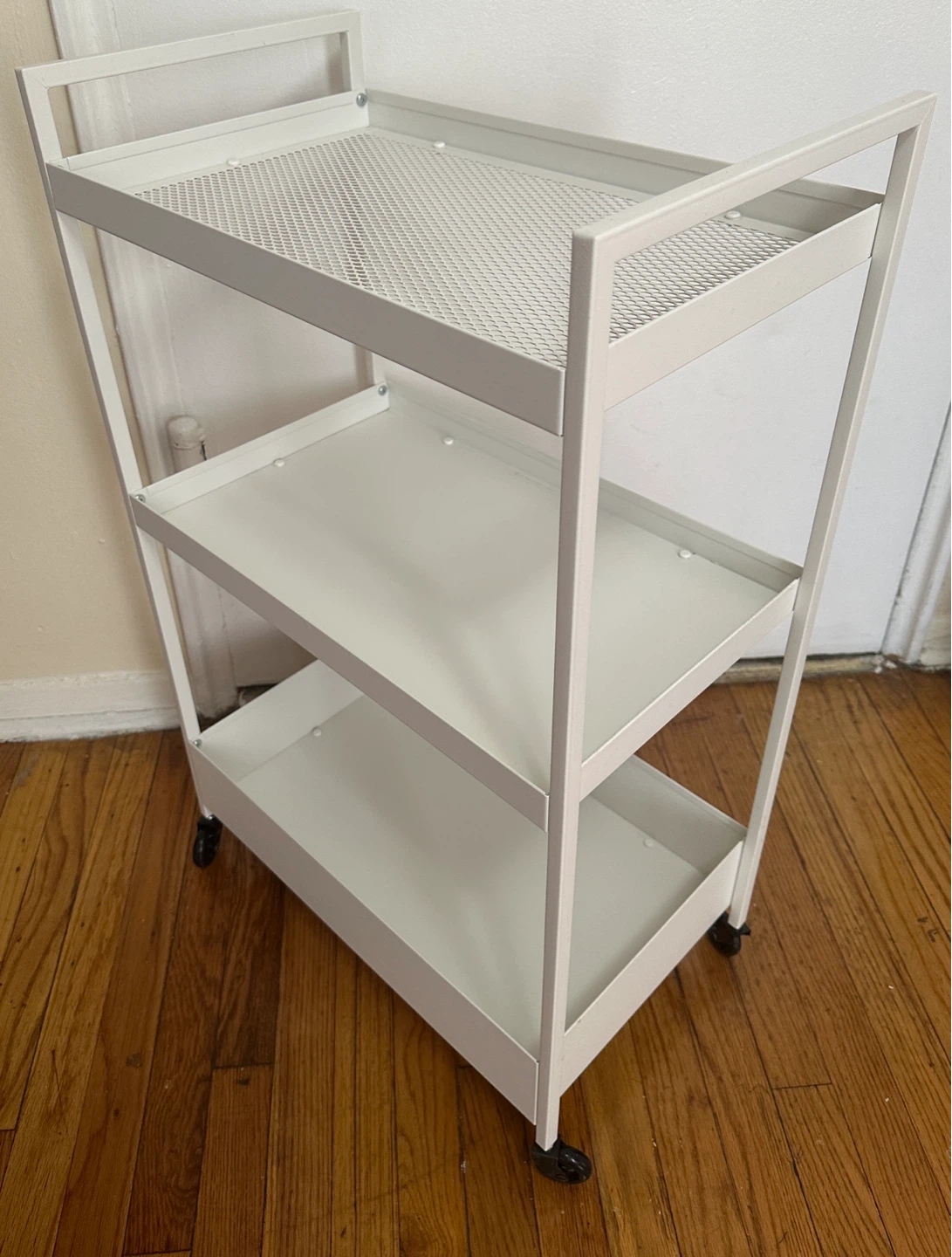IKEA White 3-Tier Rolling Cart