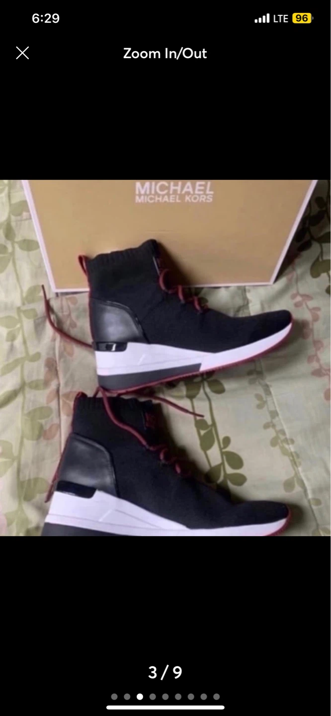 Michael Kors Women's Black & Red Knit Sneakers - photo 3