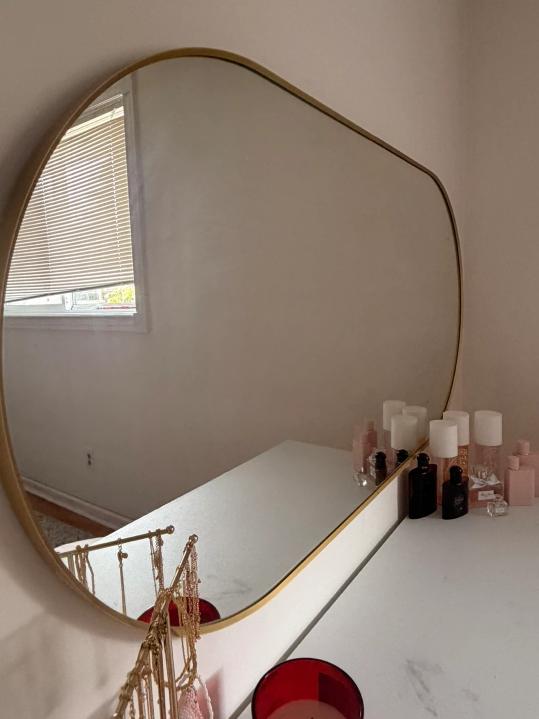 Gold Oval Mirror