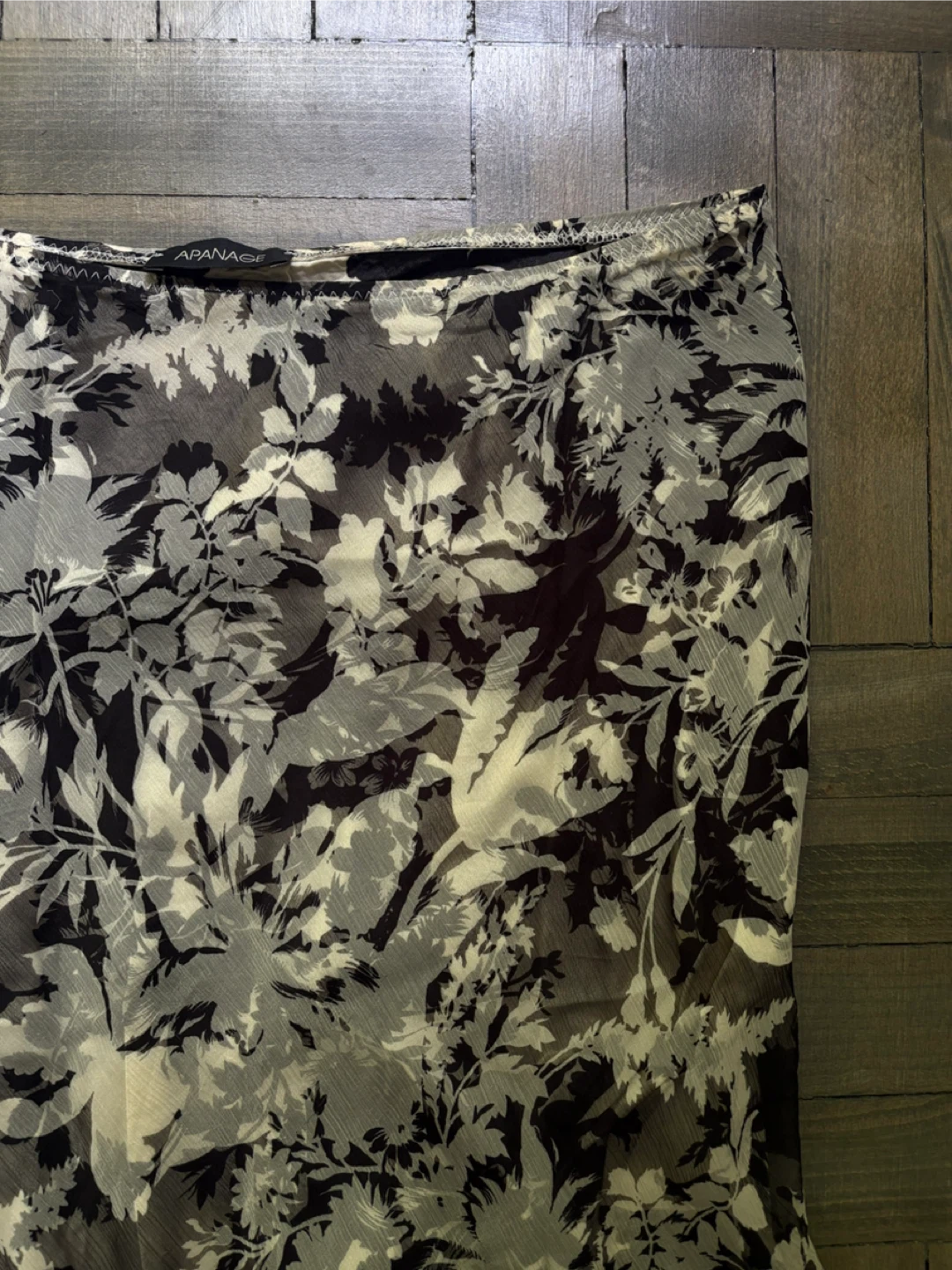 Vintage Apange Silk Lined Midi Skirt - photo 2