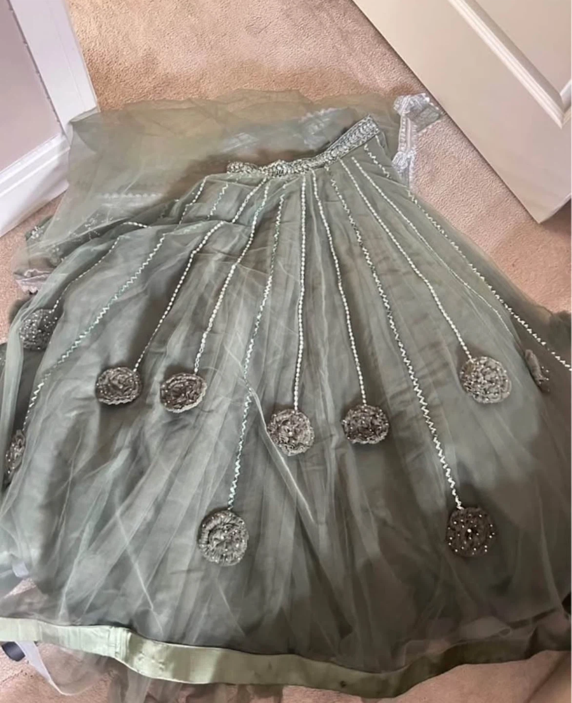 Punjabi Indian Green Lengha - photo 3