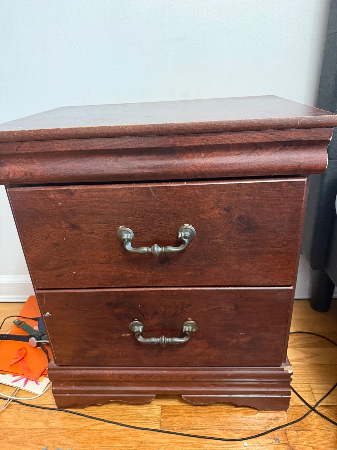 Wooden 2-Drawer Nightstand - photo 2