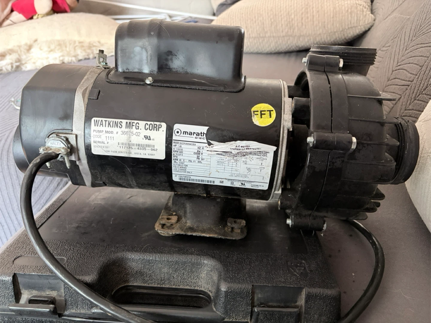 Watkins Mfg. Corp. Hot Tub Pump Motor - photo 5