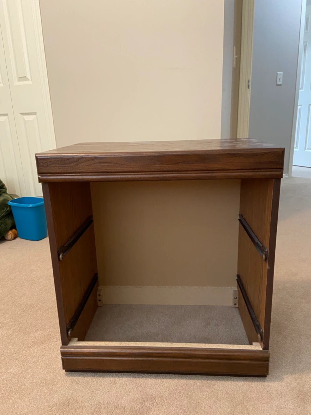 Wooden two-drawer nightstand - photo 2