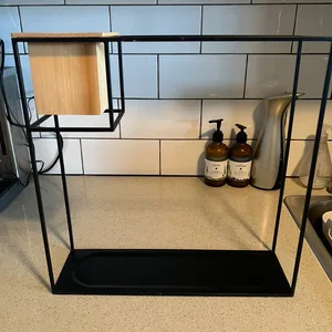 Umbra Black Metal and Wood Shelf Organizer