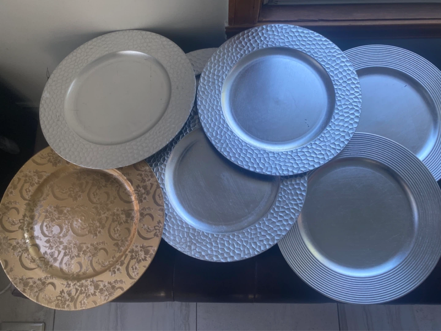 Set of 7 Decorative Charger Plates