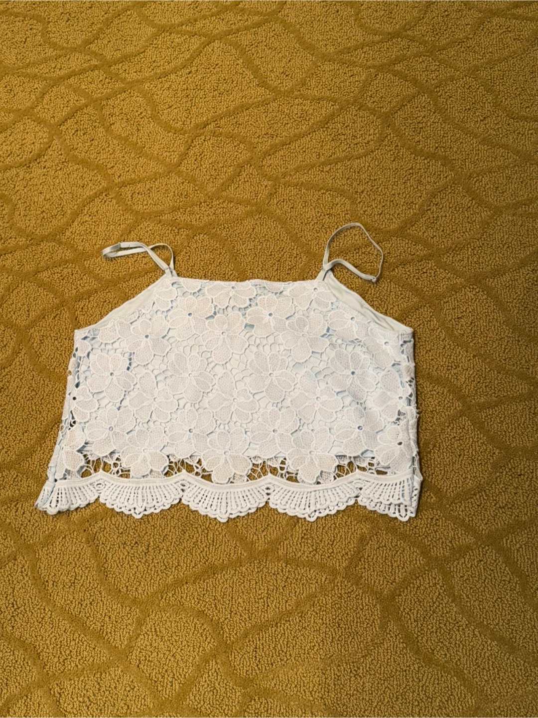Forever 21 Baby Blue Lace Crop Top - S - photo 2