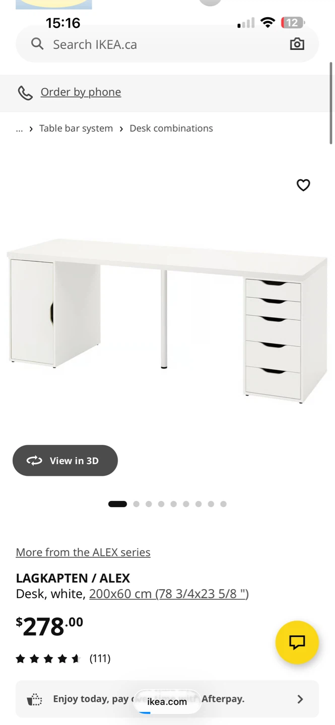IKEA LAGKAPTEN / ALEX Desk - White