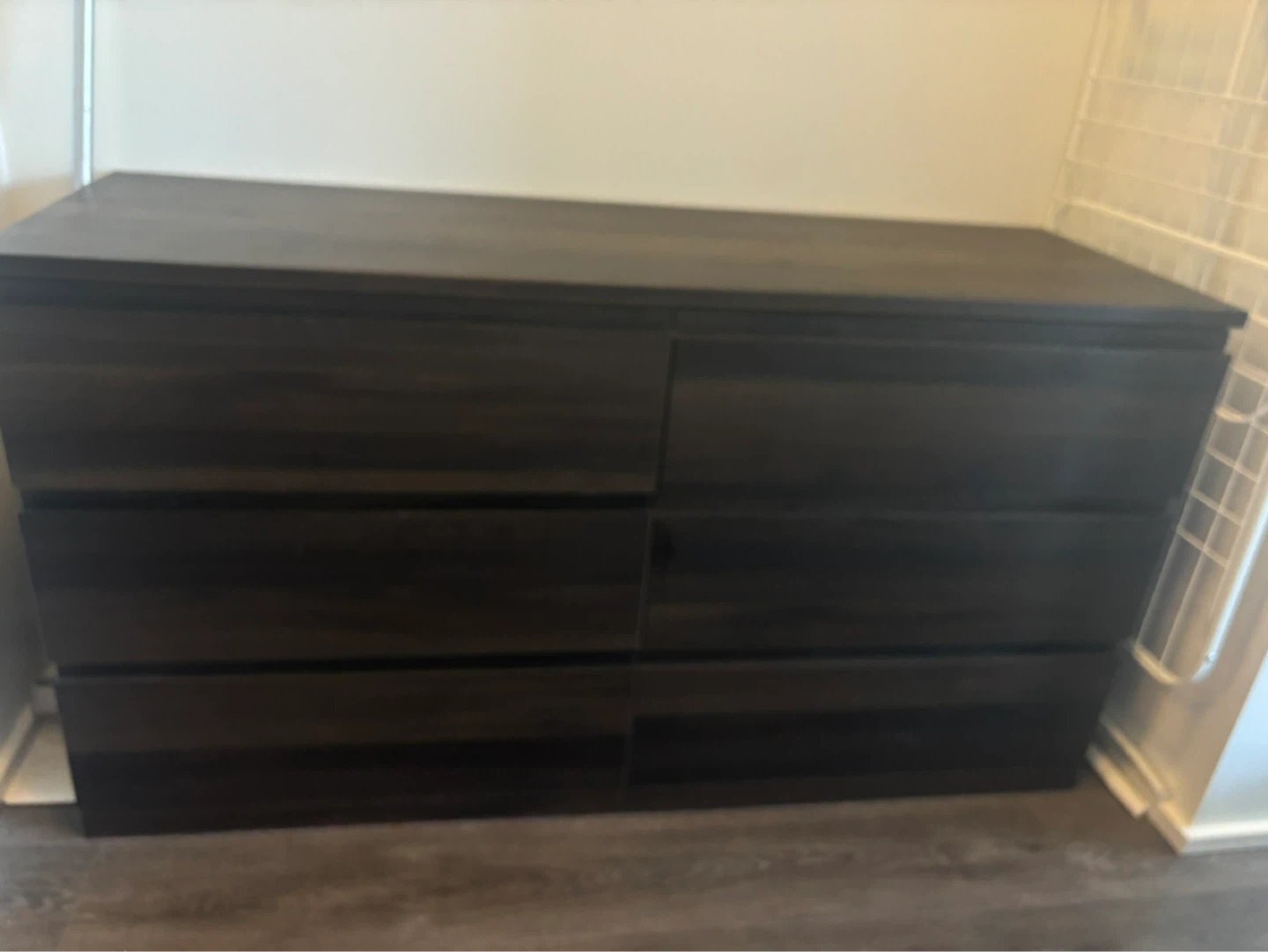 Dark Wood 6-Drawer Dresser IKEA