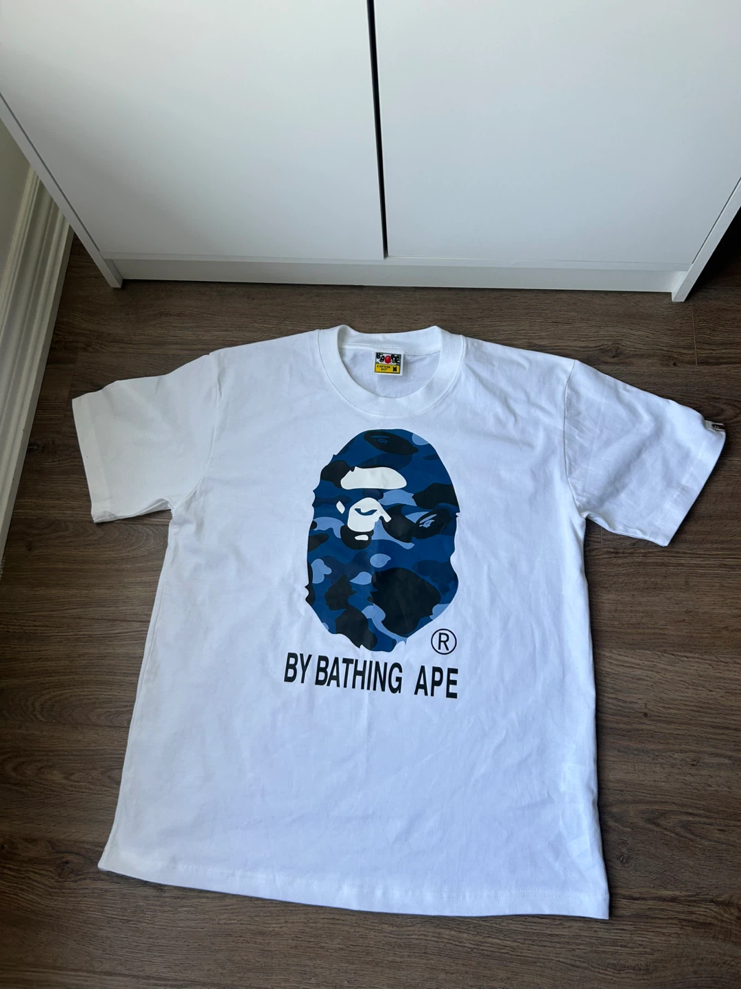 BAPE A Bathing Ape Camo Shark T-Shirt - White - Medium