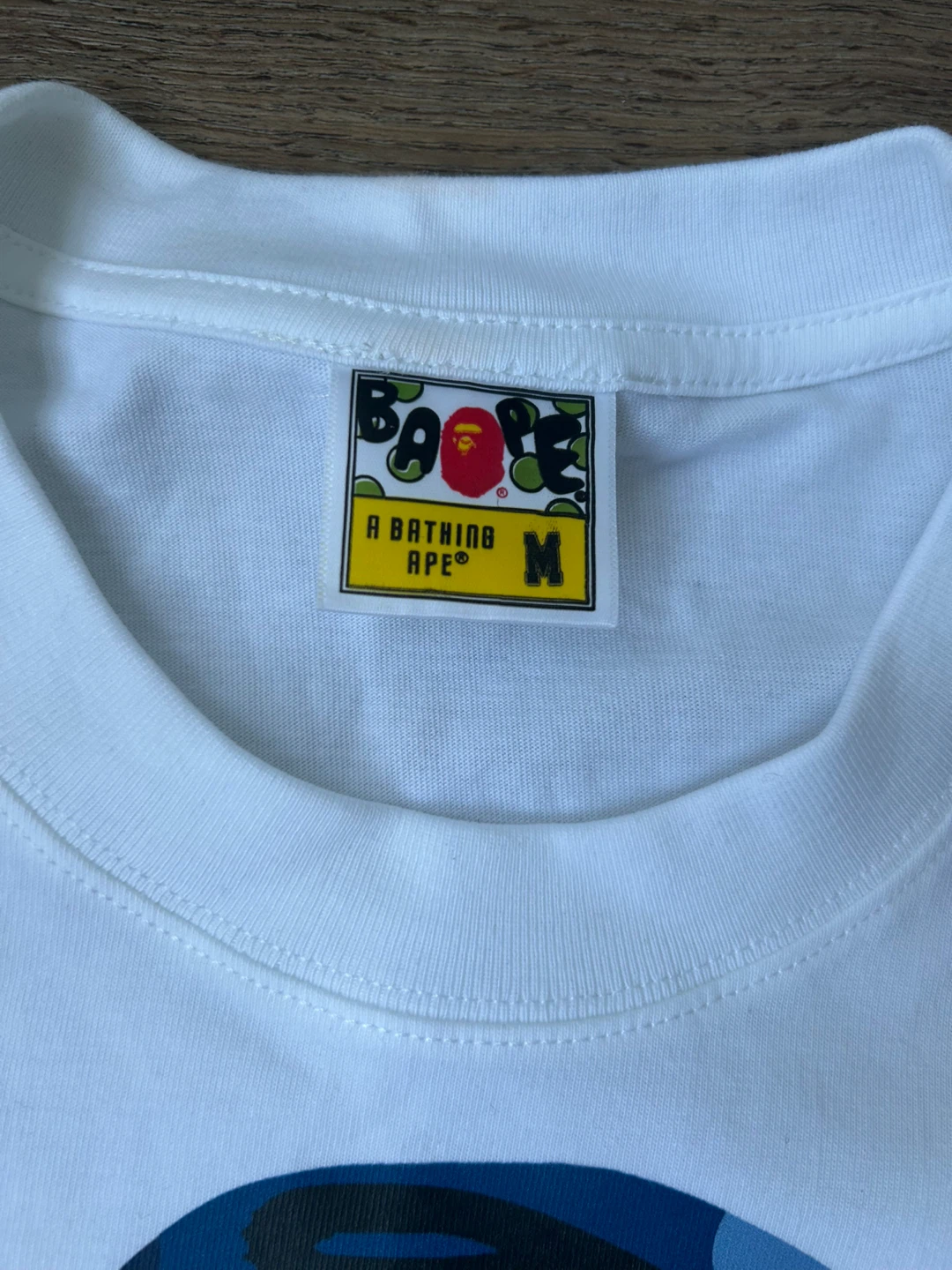 BAPE A Bathing Ape Camo Shark T-Shirt - White - Medium - photo 2