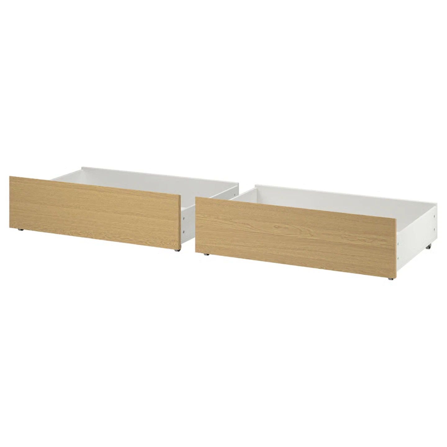 IKEA Malm King Size Bed Frame with 2 Drawers Oak - photo 3