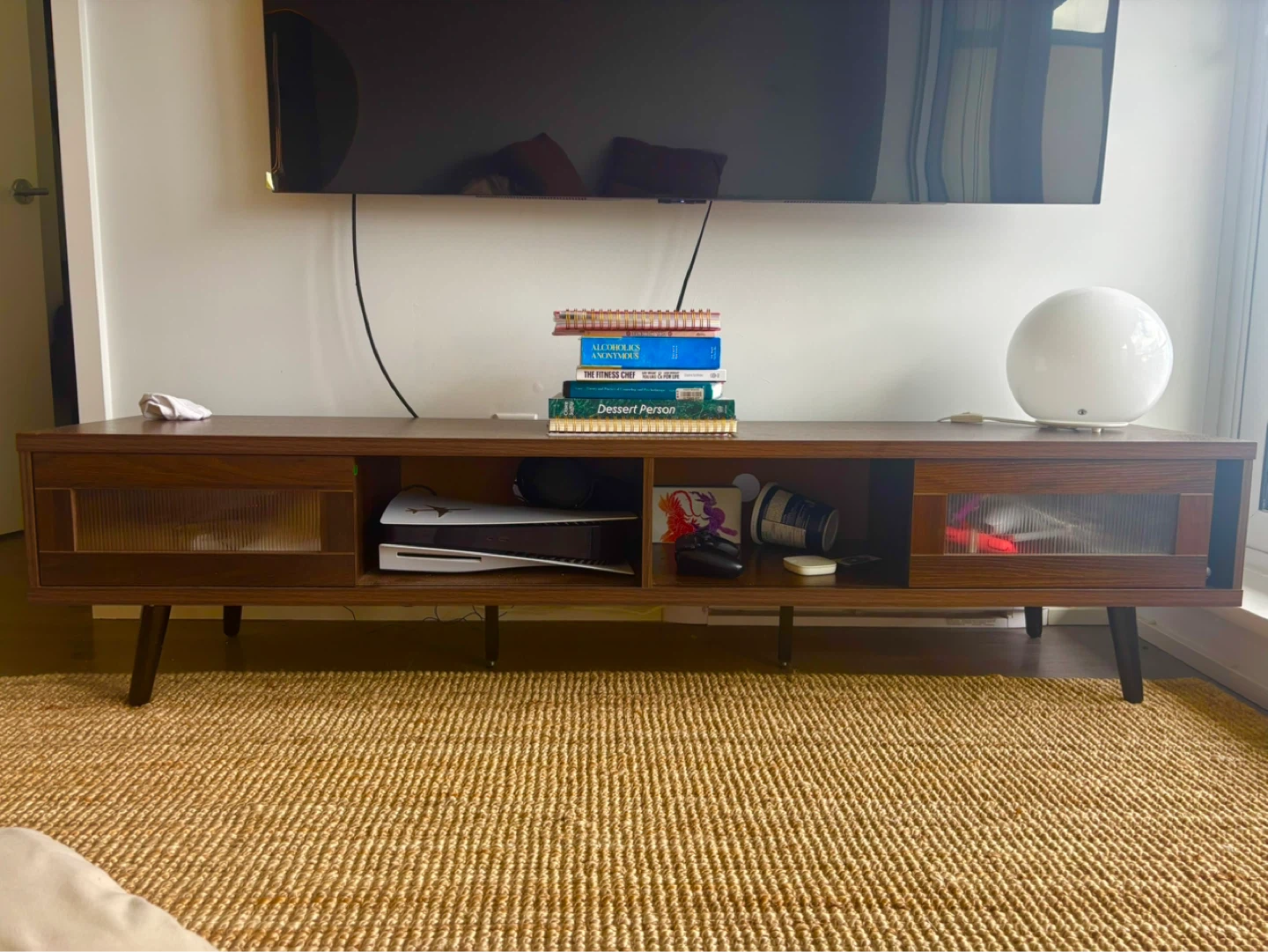 Modern Walnut Media Console - 70" Long - photo 2