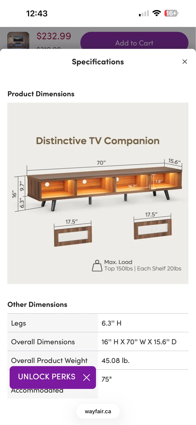 Modern Walnut Media Console - 70" Long