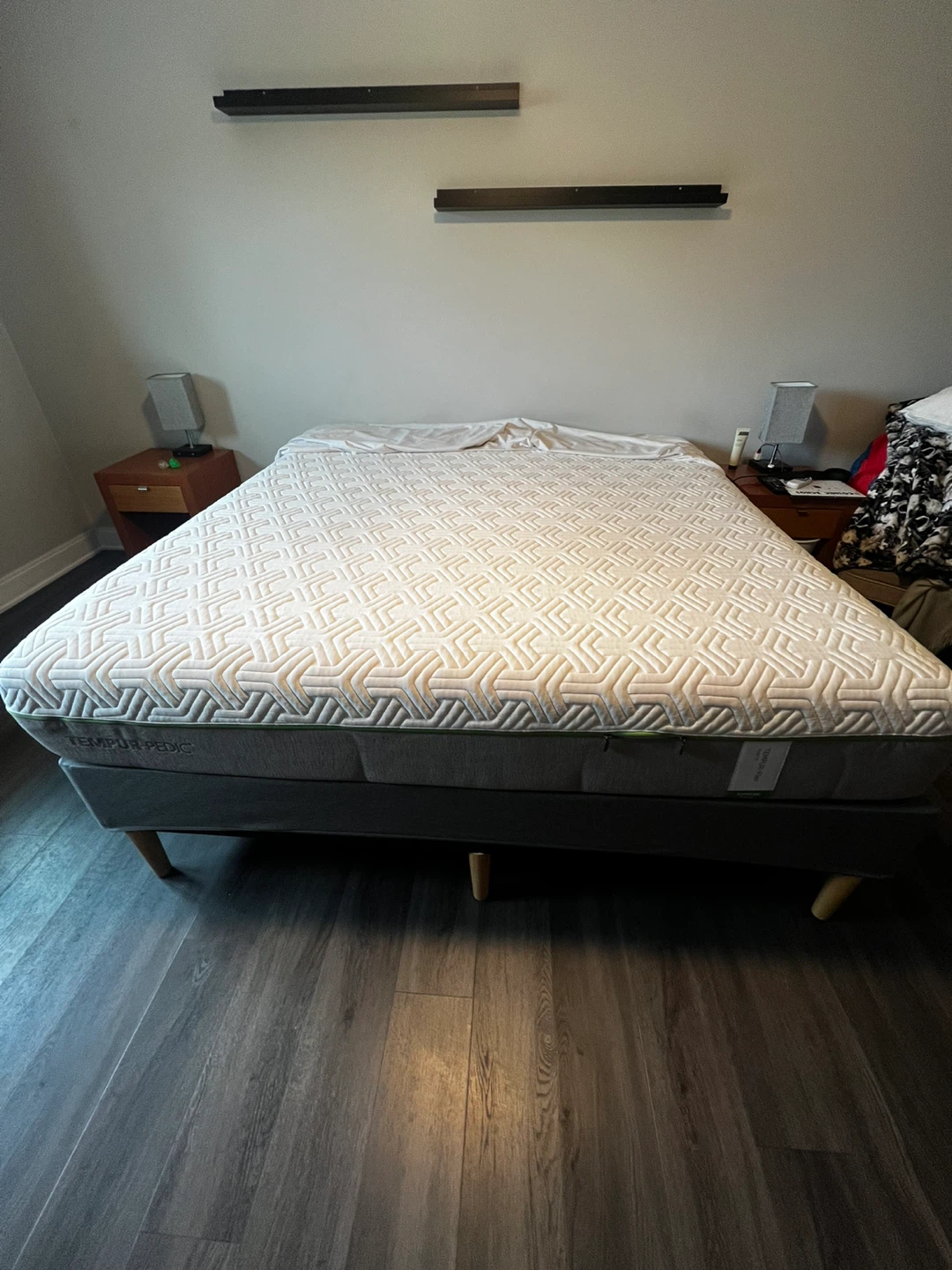 Temperpedic King Size Mattress + Purple Frame