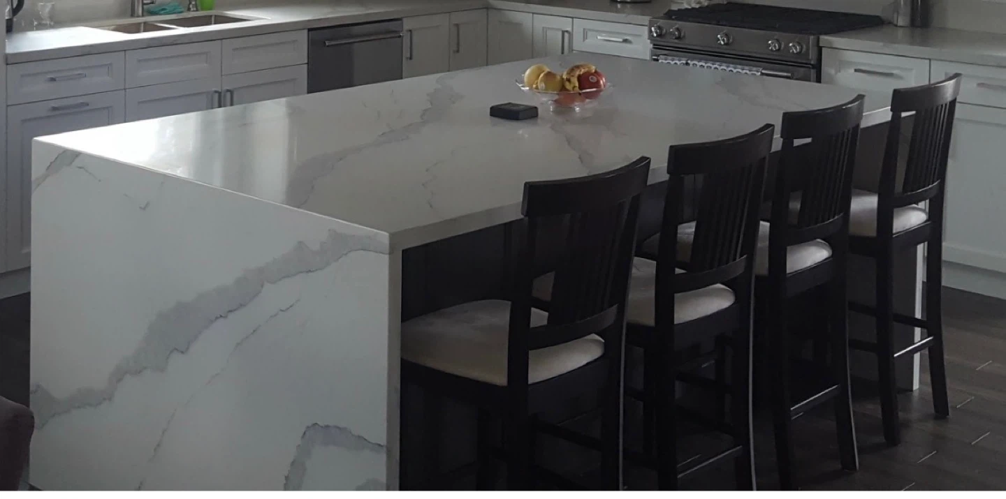 Quartz Kitchen Island with Countertop