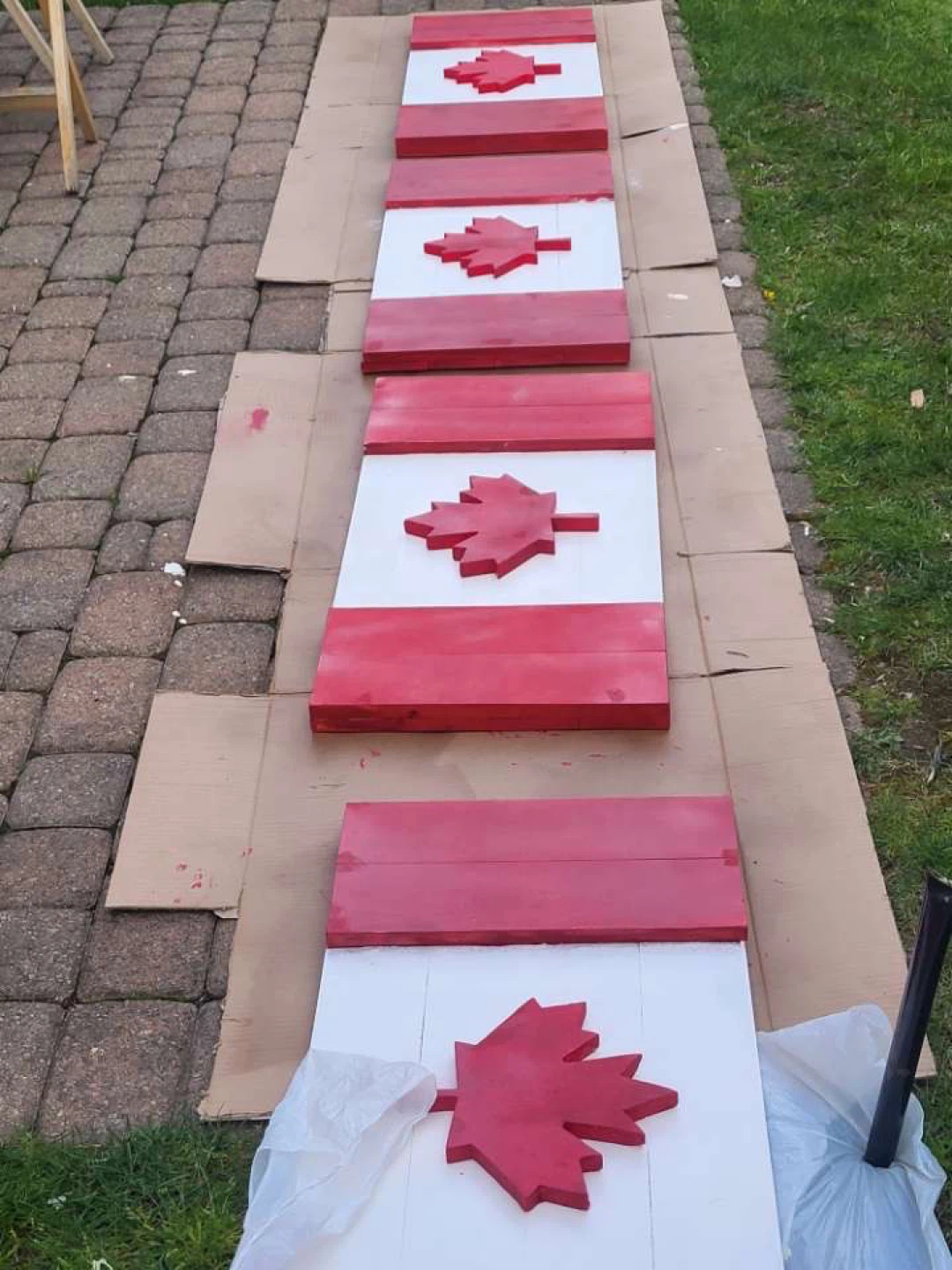 Canadian Flag Wood Decor Sign