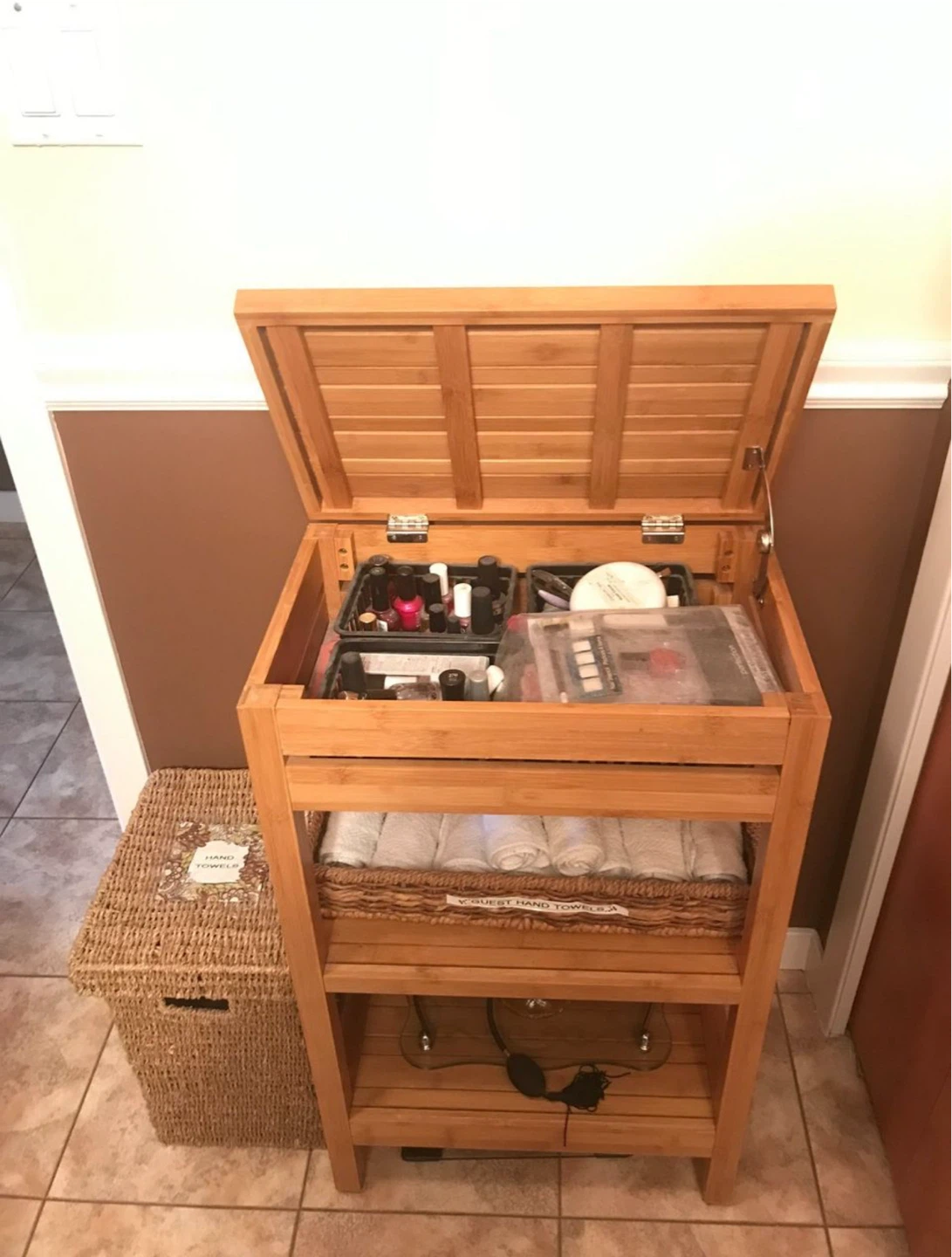 Wooden vanity with lift-top lid - photo 2