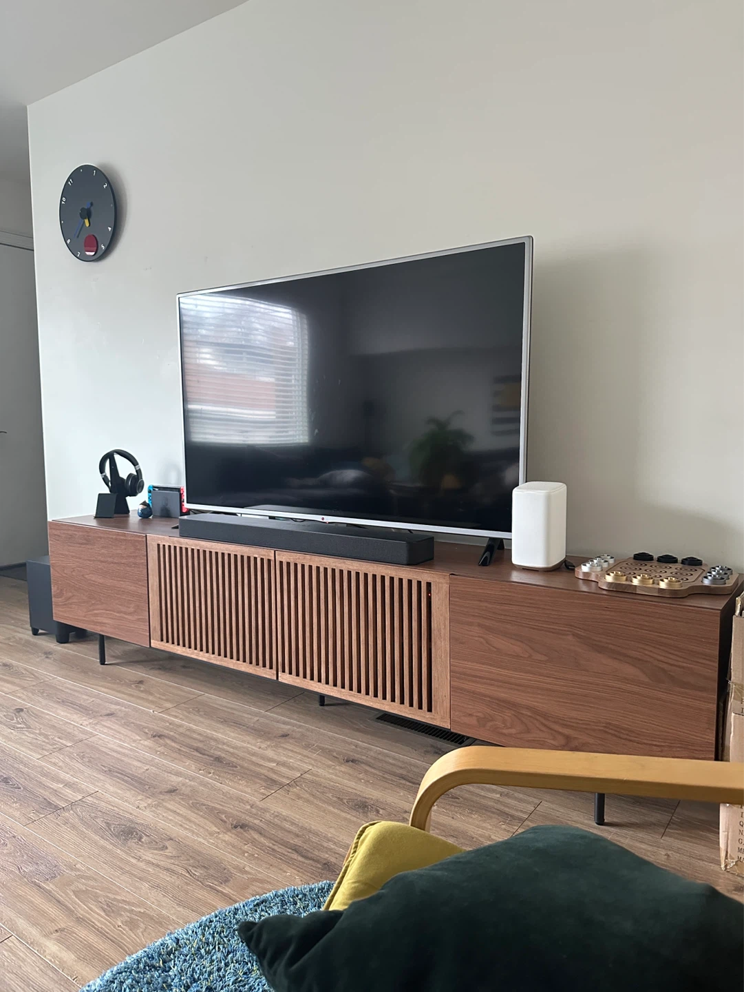 Mid-Century Modern Walnut Media Console