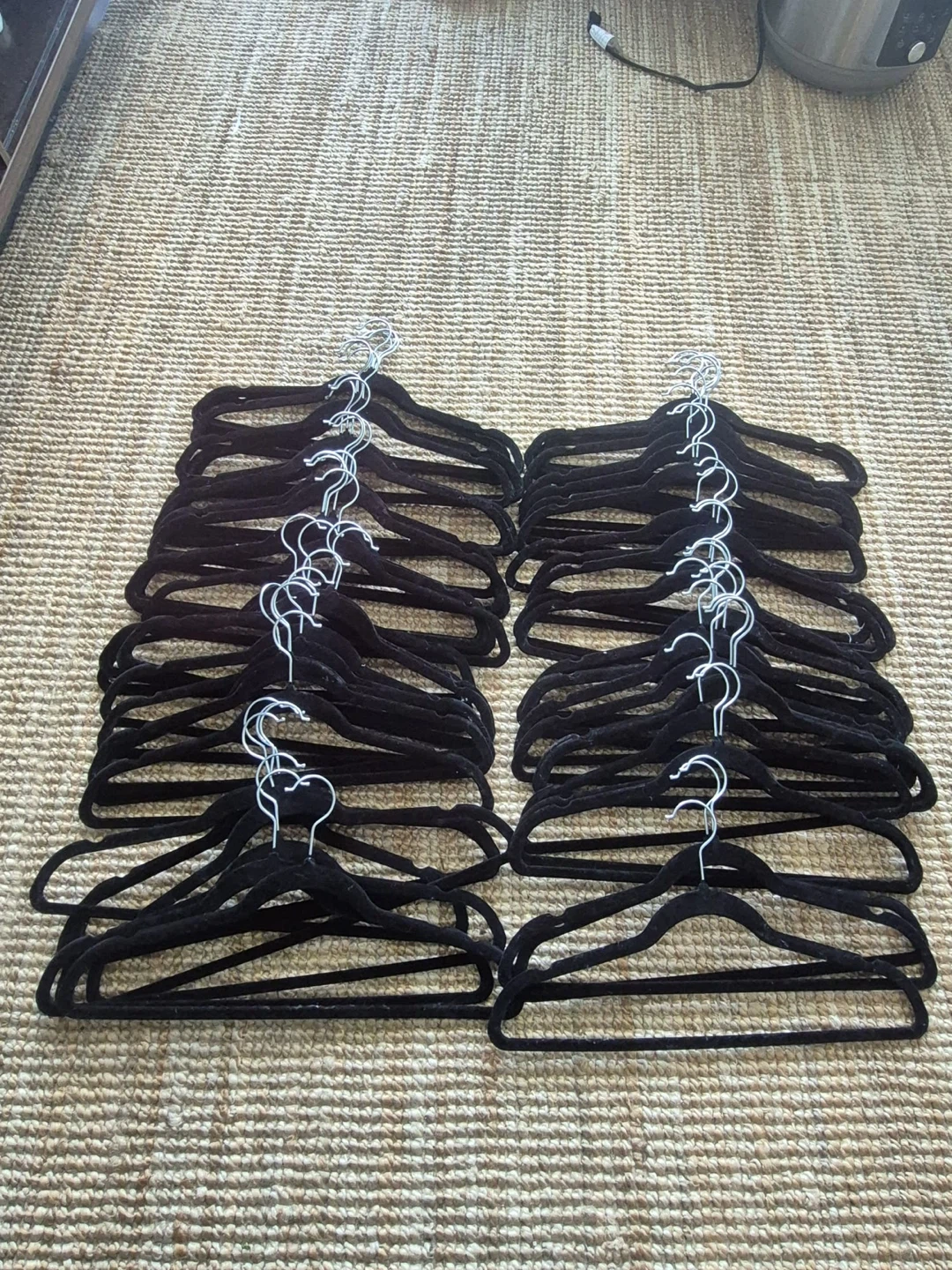 Black velvet hangers