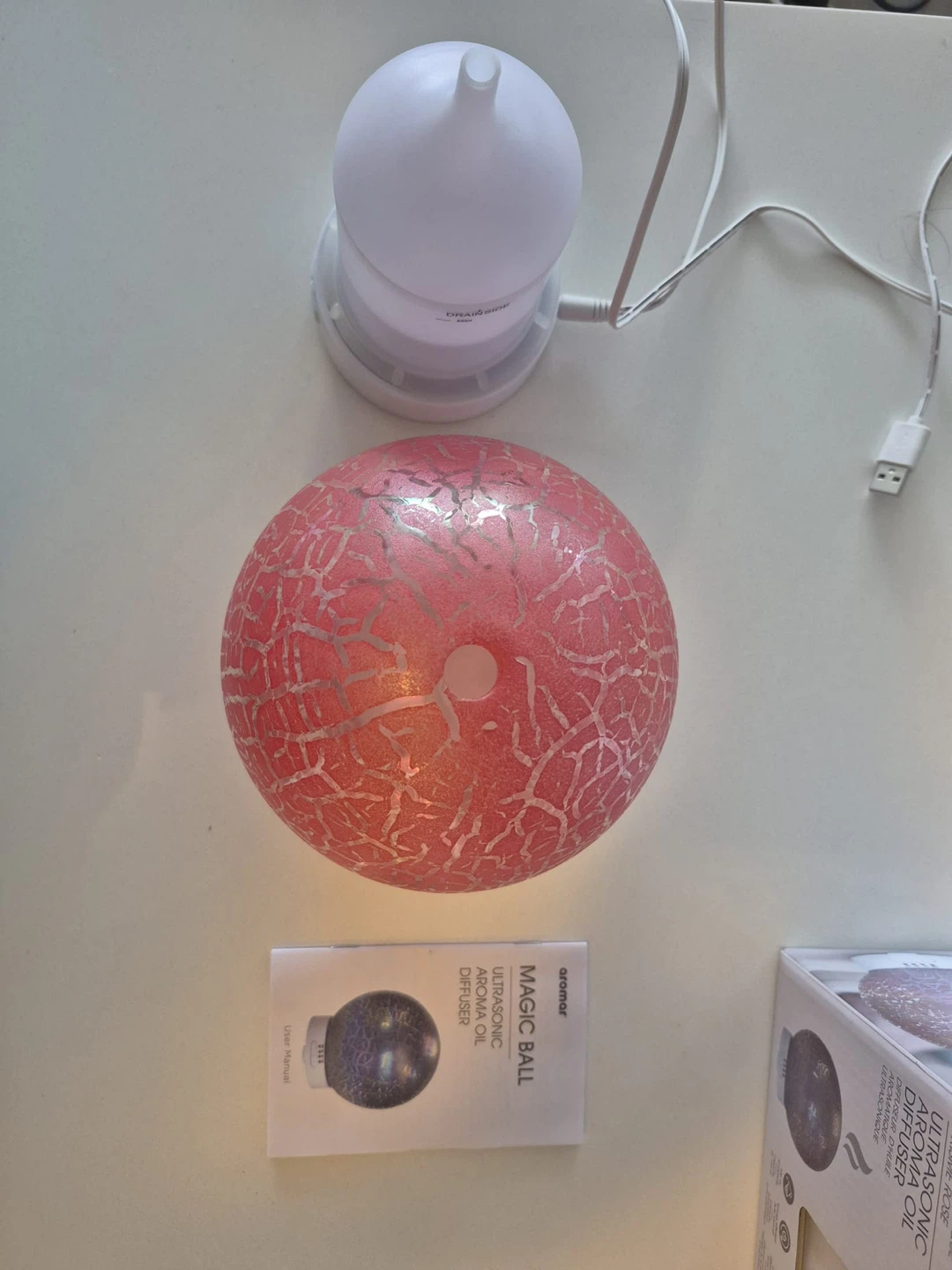 Aromar Magic Ball Pink Prism Ultrasonic Aroma Oil Diffuser - photo 3