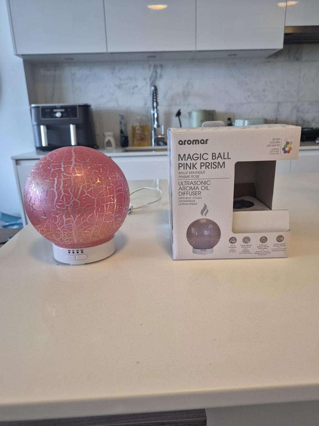 Aromar Magic Ball Pink Prism Ultrasonic Aroma Oil Diffuser - photo 5