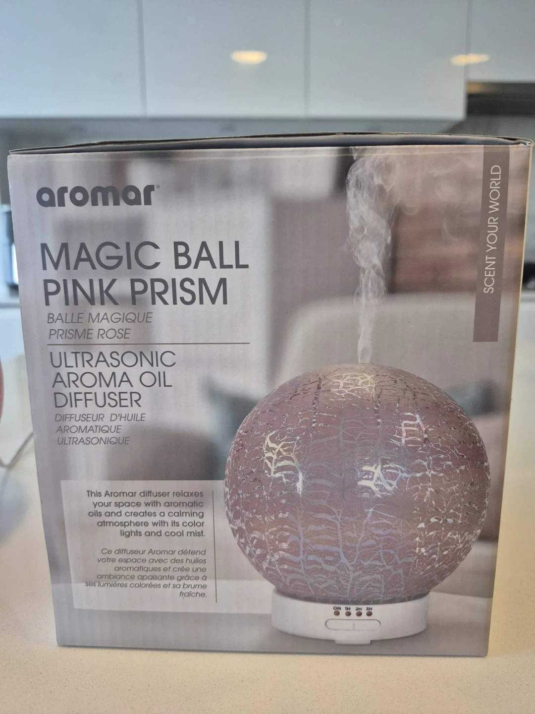 Aromar Magic Ball Pink Prism Ultrasonic Aroma Oil Diffuser - photo 4