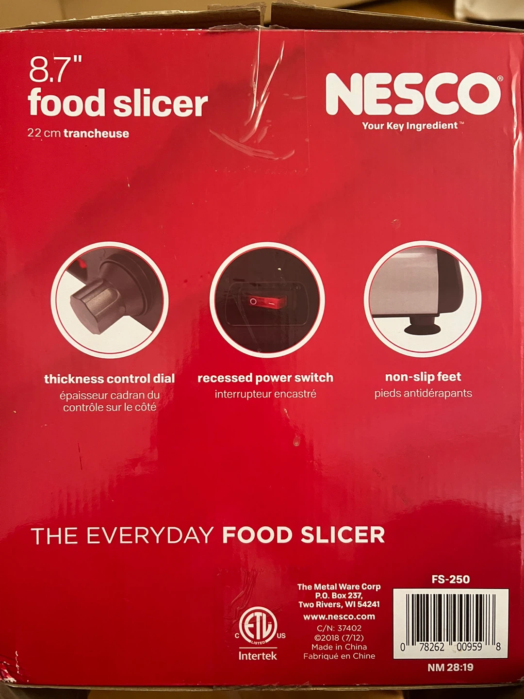 New Unused Nesco Food 8.7” Slicer FS-250 - photo 4