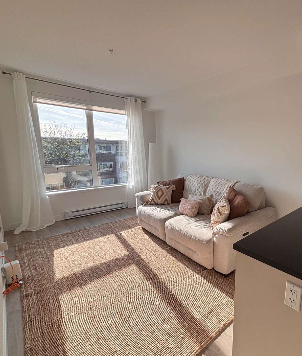 Beige electric extended Sofa