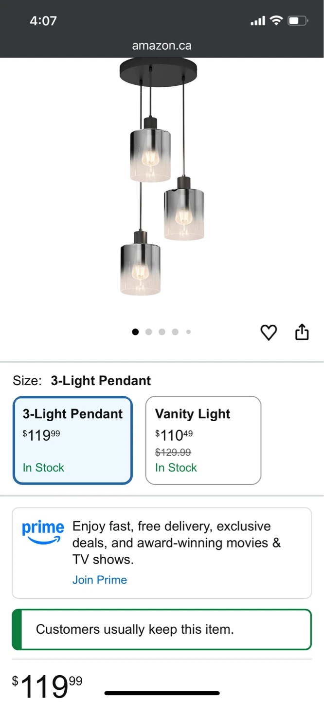 3-Light Pendant Light Fixture