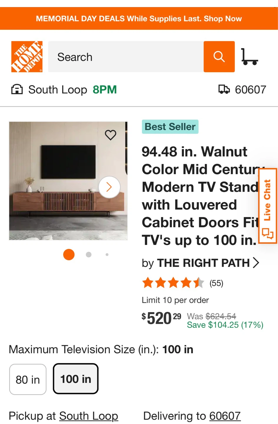 Mid-Century Modern Walnut Media Console - photo 2